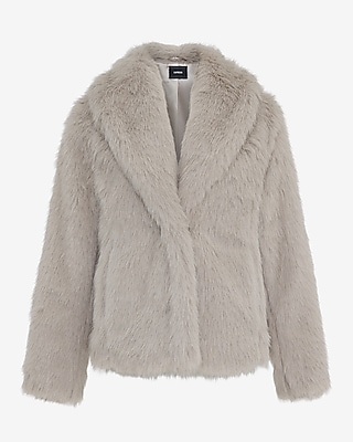 Faux Fur Cropped Coat