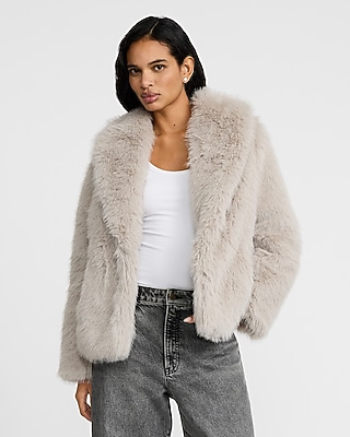 Faux Fur Cropped Coat