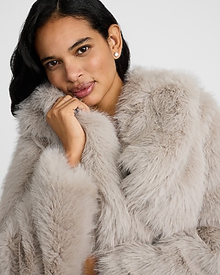 Faux Fur Cropped Coat