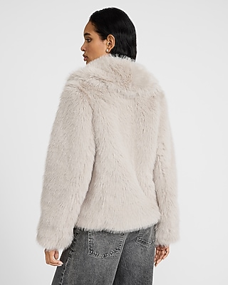 Faux Fur Cropped Coat