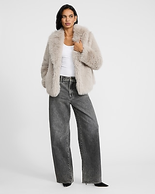 Faux Fur Cropped Coat