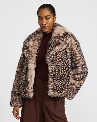 Spotted Faux Fur Jacket
