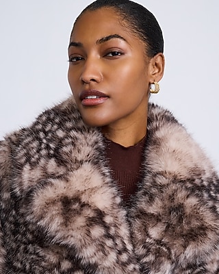 Spotted Faux Fur Jacket