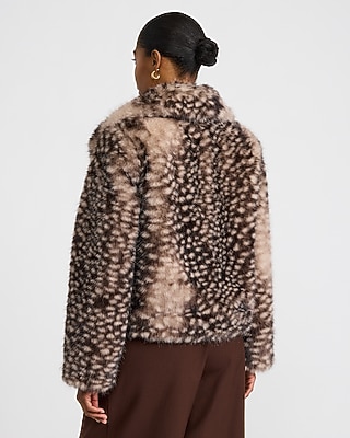Spotted Faux Fur Jacket