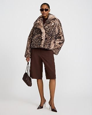 Spotted Faux Fur Jacket