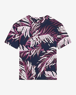 Palm Print Cotton T-Shirt