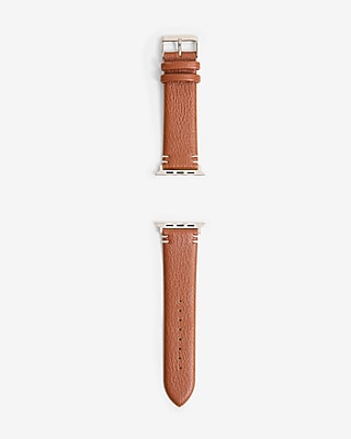 Brown Faux Leather Watch Band