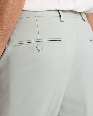 Slim Sage Cotton-Blend Suit Pant