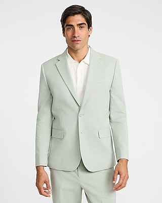 Slim Sage Cotton-Blend Suit Jacket