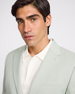 Slim Sage Cotton-Blend Suit Jacket