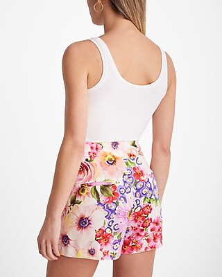 Editor High Waisted Floral Tailored Shorts