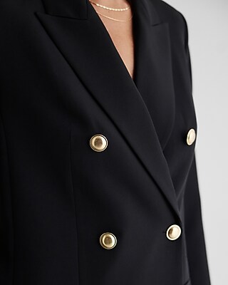 Double Breasted Novelty Button Blazer | Express