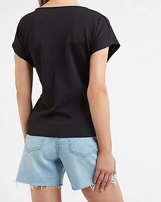 Textured Tie Waist Tee