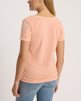 Skimming V-Neck Short Sleeve Tee