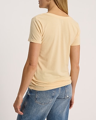 Skimming V-Neck Short Sleeve Tee