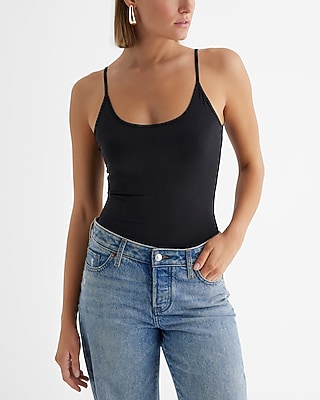 トップス THIN CODE CAMISOLE Body Contour Seamless Ribbed Scoop Neck Cami Bodysuit | Express