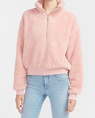 express fuzzy quarter zip