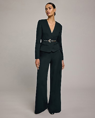 formal dress pants for women Womens Work Casual Elastic High Waisted Lounge Wide Leg Pants Loose Comfy Business Office Trousers Pocket at Amazon Women's Clothing store Woven to wow Edwards 8526 Ladies Synergy Washable