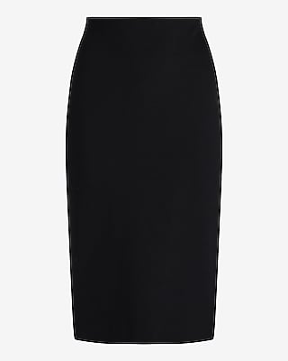 High Waisted Midi Pencil Skirt