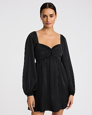 Robe Express Femme – Noir, Manches Longues, Taille S, Occasion Très Bon état