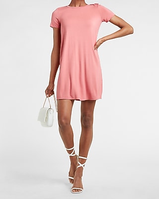 Crew Neck T-shirt Dress | Express