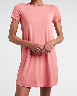 Crew Neck T-shirt Dress | Express