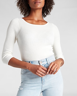 fitted bateau neck sweater