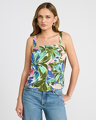 Printed Square Neck Tank