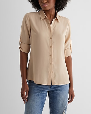 Slim Convertible Sleeve Portofino Shirt