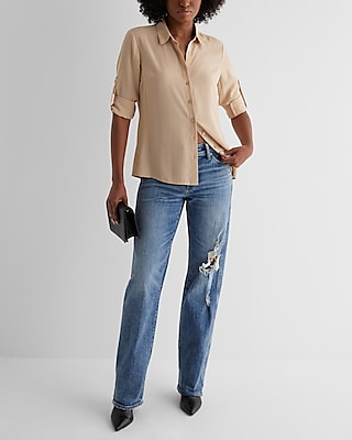 Slim Convertible Sleeve Portofino Shirt