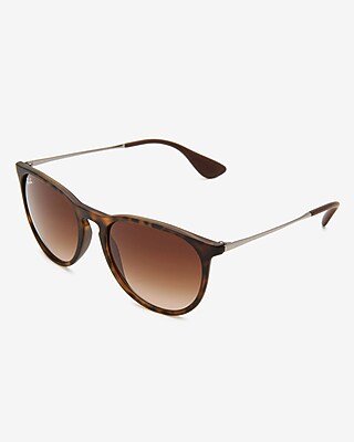 Ray Ban Brown Gradient Erika Round Sunglasses Express