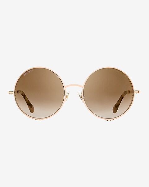 Ray-Ban Round Gold Sunglasses - Polarized - Gold Frames/ Blue Flash Lenses