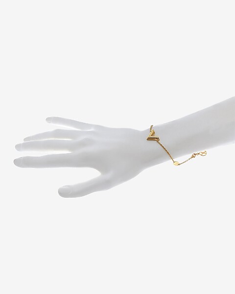 Louis Vuitton - Authenticated Essential V Bracelet - Metal Gold for Women, Very Good Condition