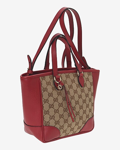 Gucci Pattern Print, Red GG Canvas Mini Bree Crossbody Bag