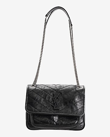 Brand YSL NIKI Shoulder Bags Genuine Leather Vintage Original 1:1