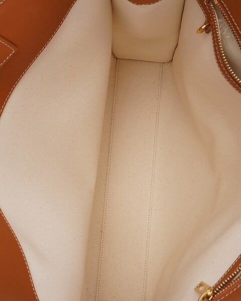 Celine - Authenticated Cabas Vertical Handbag - Leather Beige Plain for Women, Never Worn