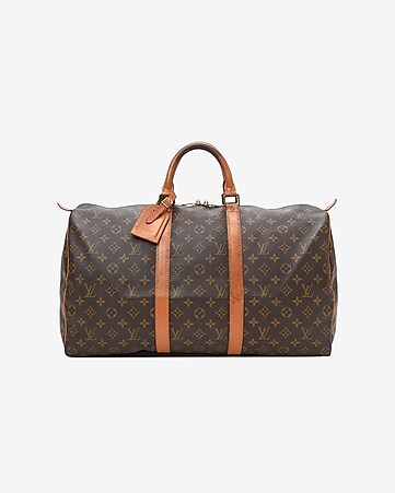 Pre-Owned Louis Vuitton White Multicolor Monogram Keepall 45