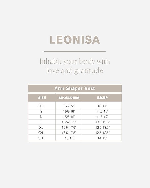 Leonisa Long Sleeve Arm Shaper Vest - Black - Size L/XL - 015810700L