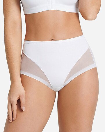 Express Leonisa Firm Compression Postpartum Panty With Adjustable Belly  Wrap White Women's XL