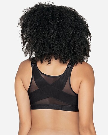 Leonisa Comfortable Front Closure Posture Corrector Bra with Contour Cups - Wireless  Bras for Women Black : : Clothing, Shoes & Accessories