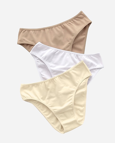 Leonisa 3-Pack Cotton Blend Bikini Panties - Multicolored L