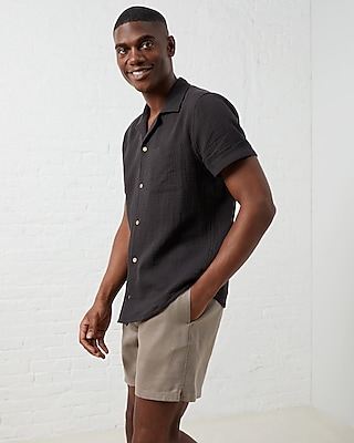 UpWest Coastal Cotton Button Down Short Sleeve Shirt