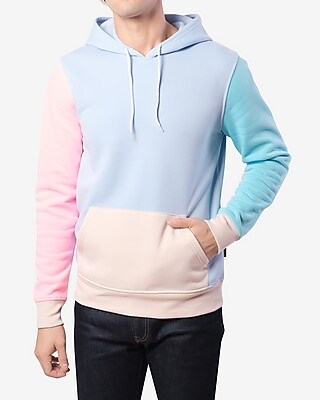 colorblock hoodie pastel