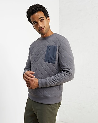 Quilted store crewneck sweatshirt