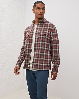 UpWest Men's Brushed Flannel Shirt - Super Cozy Relaxed Fit With Chest Pockets - View #8