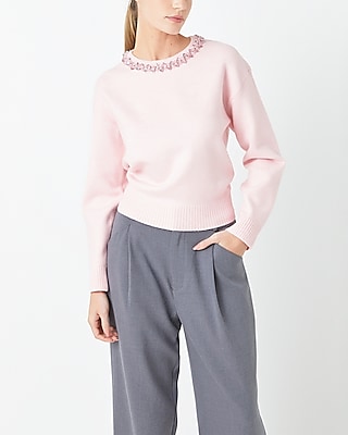 Endless Rose High Waisted Fitted Knit Flare Pants