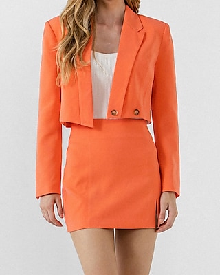 orange blazer coat