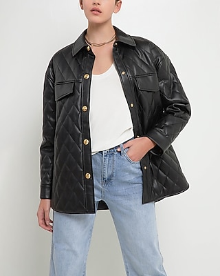 used pleats leather jacket