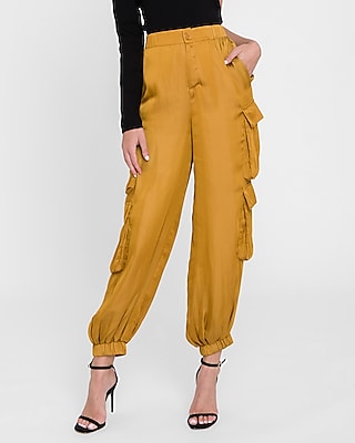 yellow casual pants