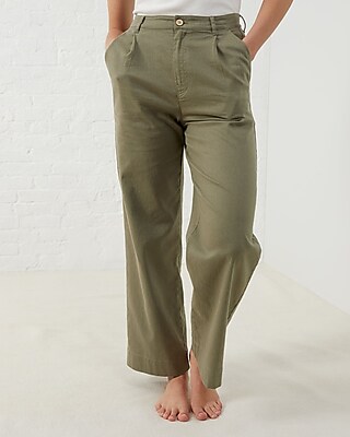 Wide Leg Pants With a High Waist in Tencel and Organic Cotton